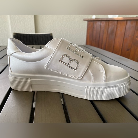 Lulus Bride2Be White Rhinestone Sneakers - Picture 3 of 13